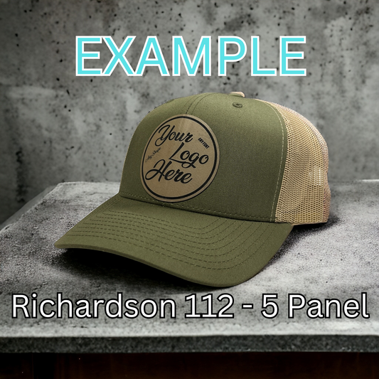 Custom Leather Patch Hat - Richardson 112 5 Panel